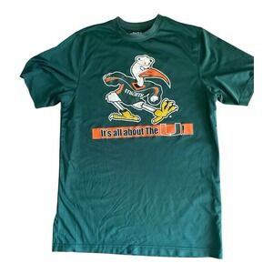 U Of Miami Canes M Small Polyester T-shirt "It's A Canes Thing Sebastian